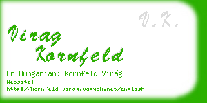 virag kornfeld business card